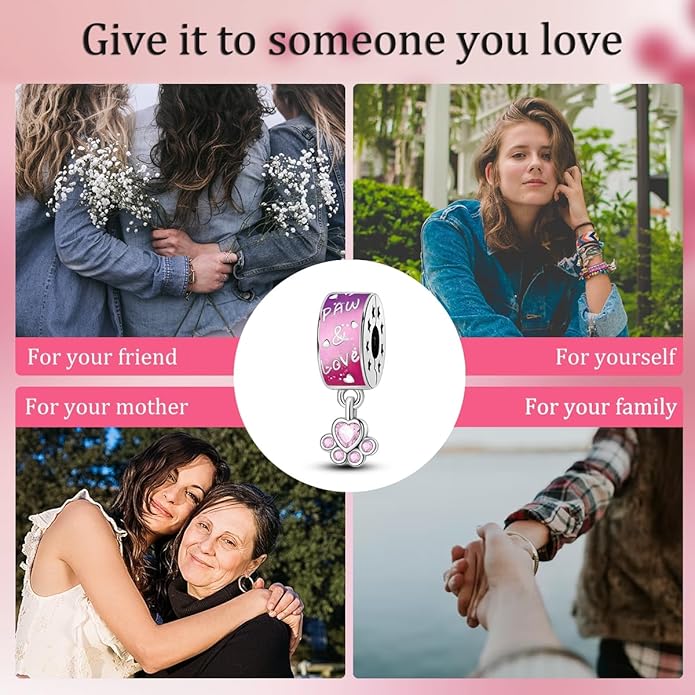 Parmuz Clip Spacer Charm for Bracelet 925 Sterling Silver Pave Cubic Zirconia Lock Stopper Bead Star Moon Evil Eye Jewelry Charm for Woman