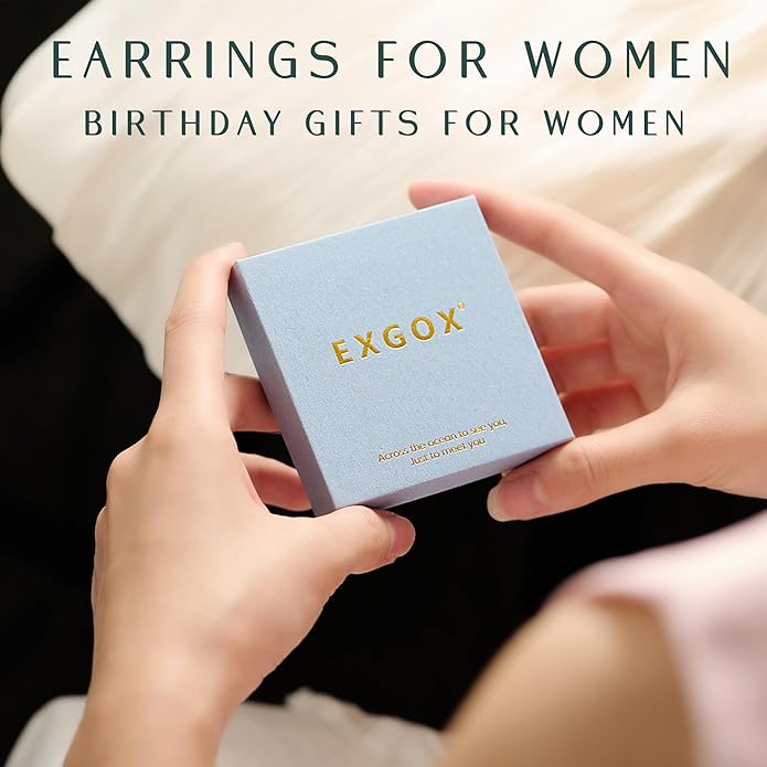 EXGOX 5mm Wide Gold Hoop Earrings for Women,Sterling Silver Hoop Earrings Large Silver Hoop Earrings Hypoallergenic Lightweight 14K Real Gold Plated Big Hoop Earrings for Women 30/40/50/60/70mm