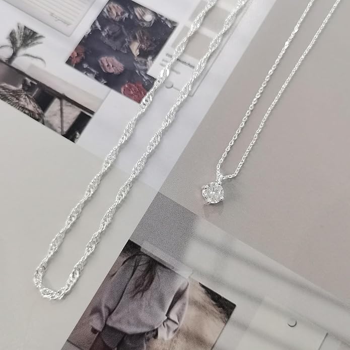 Zeffy Diamond Necklaces for Women, Dainty Gold Necklace 18k Gold Plated Layered Necklaces Simple Gold CZ Diamond Pendant Necklaces for Women Trendy Jewelry Gifts for Girls