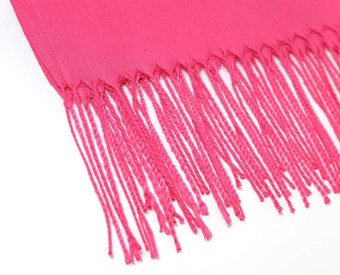 Cindy & Wendy Pashmina Shawls and Wraps Large Scarfs for Women Wedding Party Bridal Long Fashion Solid Shawl Wrap Fringes