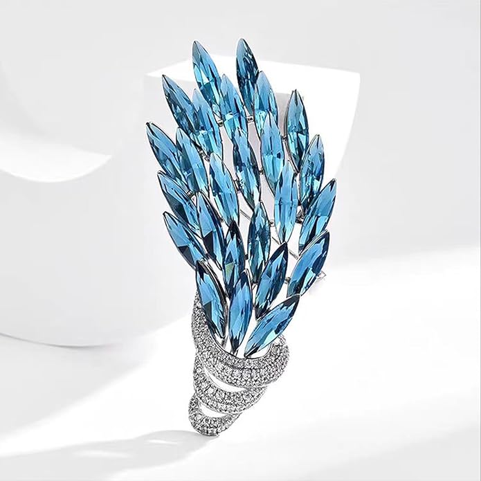 Flower Brooch Pin Rhinestones Pearl Flower Brooches Floral Pin Jewelry for Women Girls