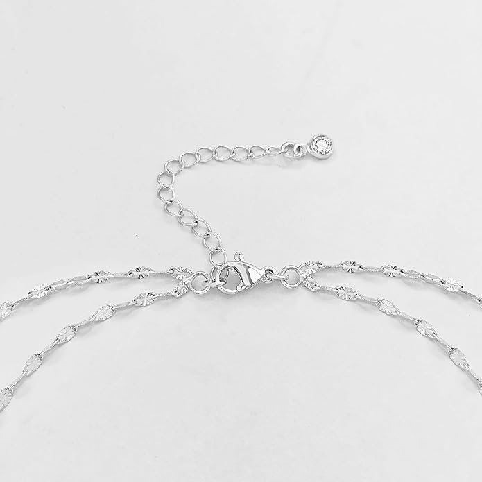 Zeffy Lariat Gold Necklace for Women, Dainty Long Necklace 14k Gold/Silver Plated Layered CZ Beaded Bar Chain Y-Shaped Body Chain Stack Drop Wedding Necklace Trendy Simple Gold Jewelry Gifts