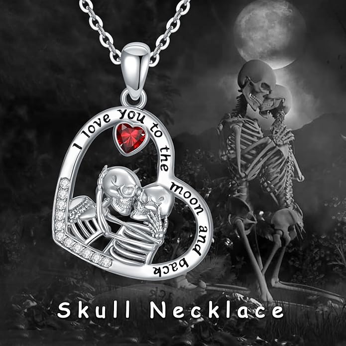 KoyeKei Sterling Silver Halloween Necklace Gothic Jewelry Gifts for Women Men