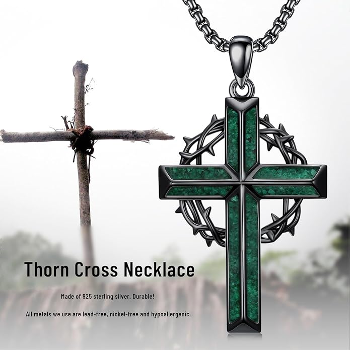 Cross Necklace for Men 925 Sterling Silver Celtic Cross Pendant Christian Jewelry Religious Christmas Gifts for Women