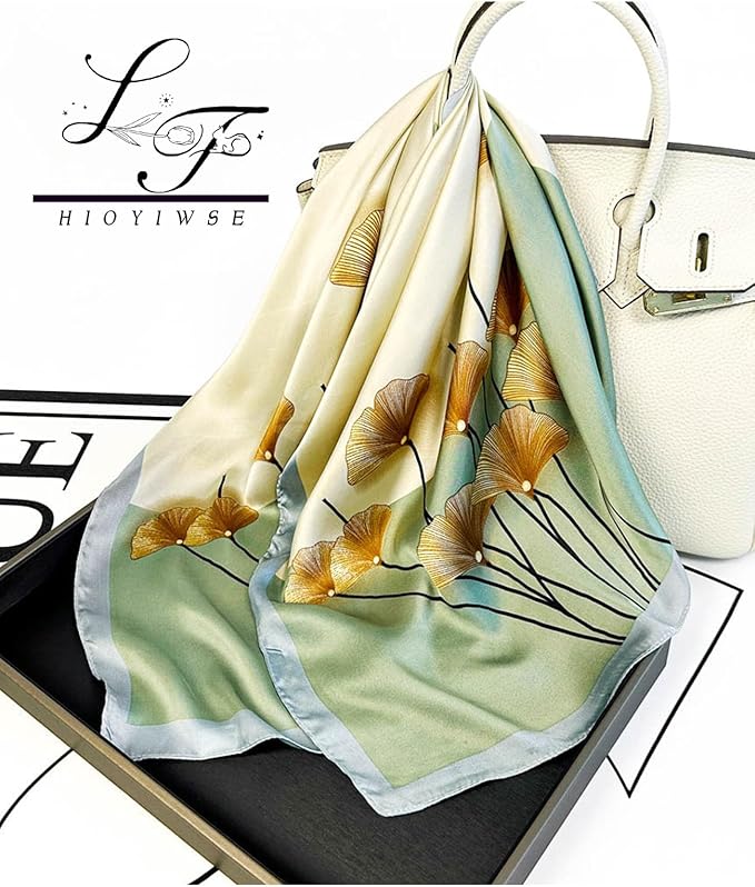 Hioyiwse Satin Bandanas Head Scarf For Women Hair Scarves Accessories Lightweight Fashion Wrap Neck Silk Sleeping Headscarf