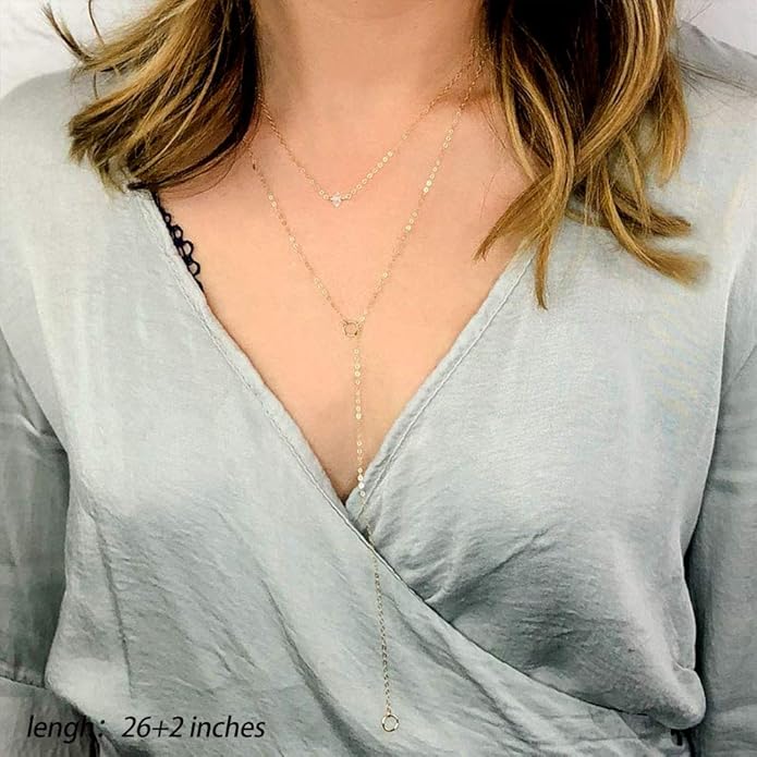 Turandoss Gold Layered Necklaces for Women - 14K Gold Plated Handmade Multilayer Bar Pearls Coin Disc Moon Butterfly Medallion Adjustable Dainty Layered Choker Necklaces for Women Jewelry