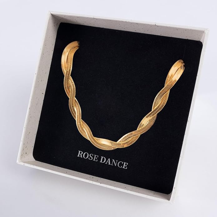 ROSEDANCE Heart Necklace for Women, 14K Gold Plated Dainty Heart Necklace, Tiny Love Symbol Pendant Choker, Minimalist Dainty Jewelry Gift, Valentines Day Anniversary Birthday