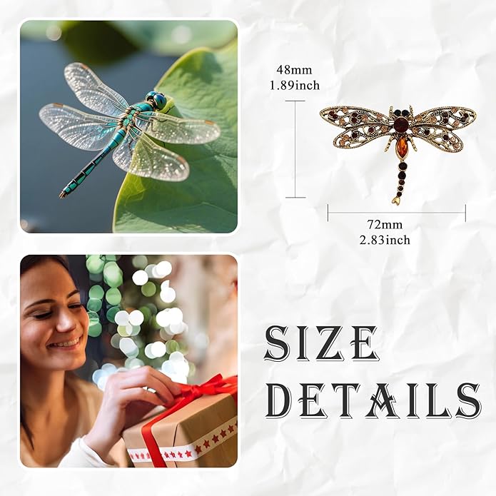 LuvQaze Animal Brooch for Women Men Zirconia Rhinestone Abalone Shell Animal Lapel Pin Christmas Birthday Holiday Gift for Wife Mother Girlfriend Daughter