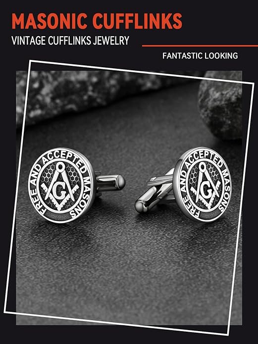 FaithHeart Mens Cufflinks, Norse Viking Tuxedo Shirt Cuff Links, Stainless Steel Cuff Links and Shirt Studs, Gift Box
