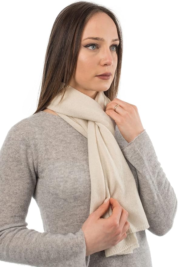 Dalle Piane Cashmere - 100% Cashmere Classic Scarf - Made in Italy - Neck Warmer (12" x 63") - Luxury Gift