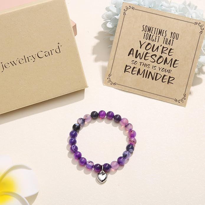 jewelrycard Sometimes You Forget Your Awesome Bracelets for Women, Birthday Christmas Gifts for Women Stocking Stuffers for Teen Girl Gifts Trendy Stuff, Inspirational Jewelry for Women Girls