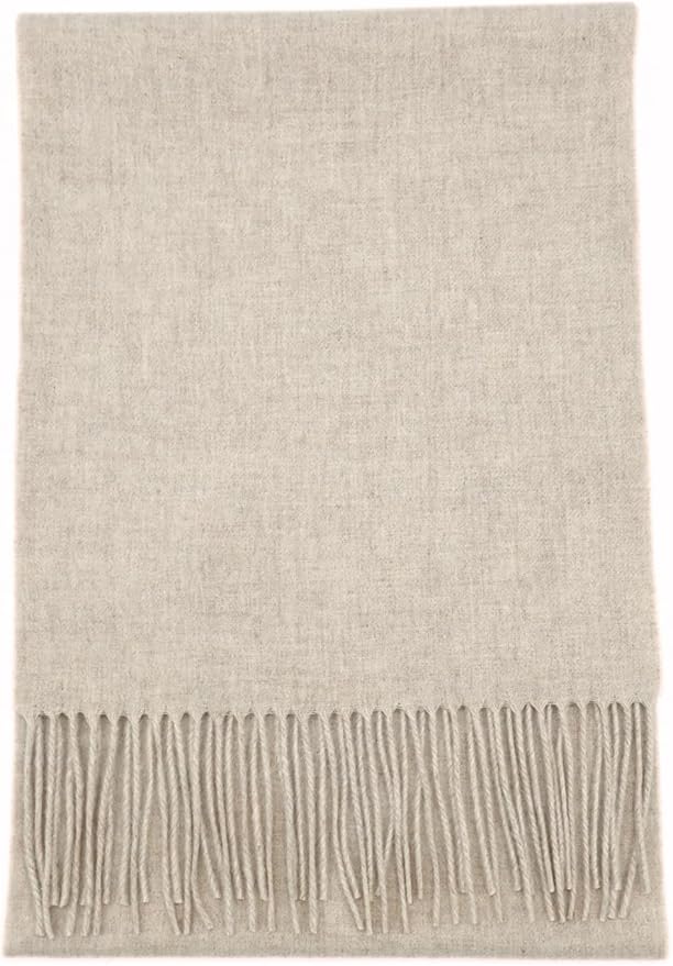 Alashan Cashmere Ultra-Fine Merino Wool and Cashmere Blend Woven Scarf -Luxe fabric-Lightweight- 72" x 12"