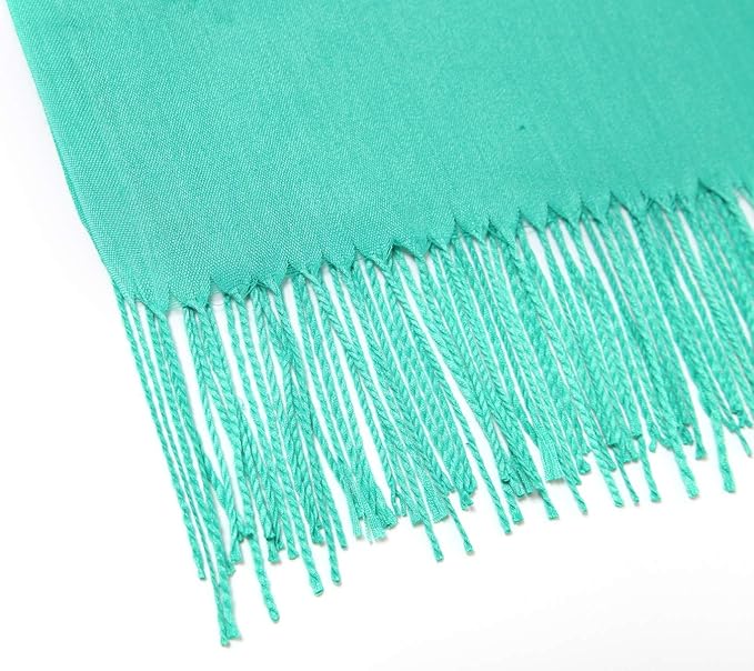 Cindy & Wendy Pashmina Shawls and Wraps Large Scarfs for Women Wedding Party Bridal Long Fashion Solid Shawl Wrap Fringes