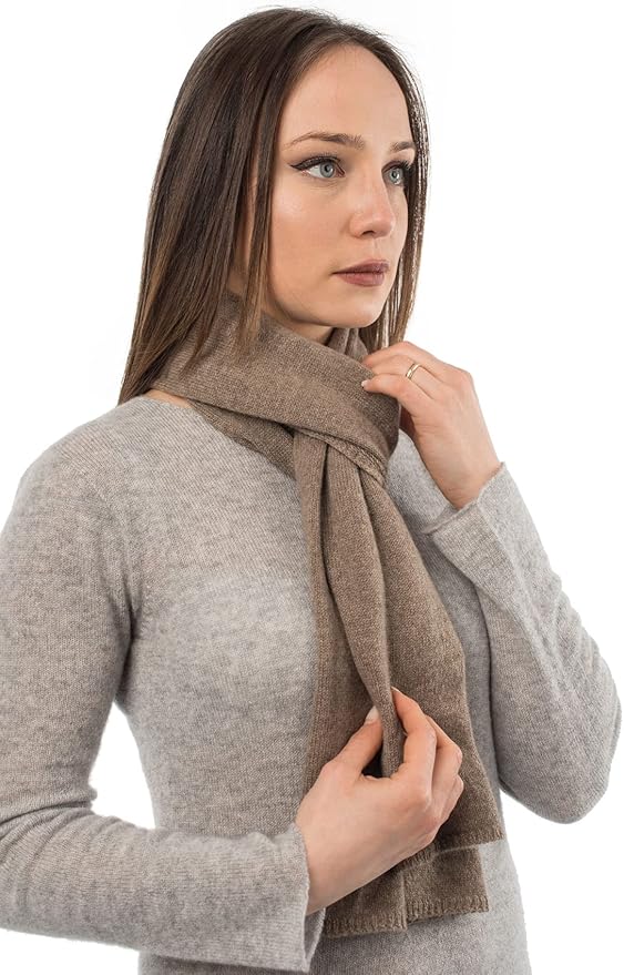 Dalle Piane Cashmere - 100% Cashmere Classic Scarf - Made in Italy - Neck Warmer (12" x 63") - Luxury Gift