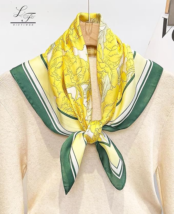 Hioyiwse Satin Bandanas Head Scarf For Women Hair Scarves Accessories Lightweight Fashion Wrap Neck Silk Sleeping Headscarf