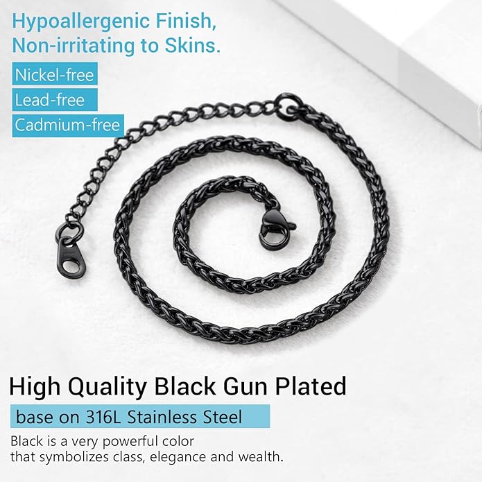 PROSTEEL Stainless Steel Chain Anklets for Women, Silver/Gold Tone, Ankle Bracelets Hypoallergenic, 8-10.5 Inch Adjustable, Come with Box