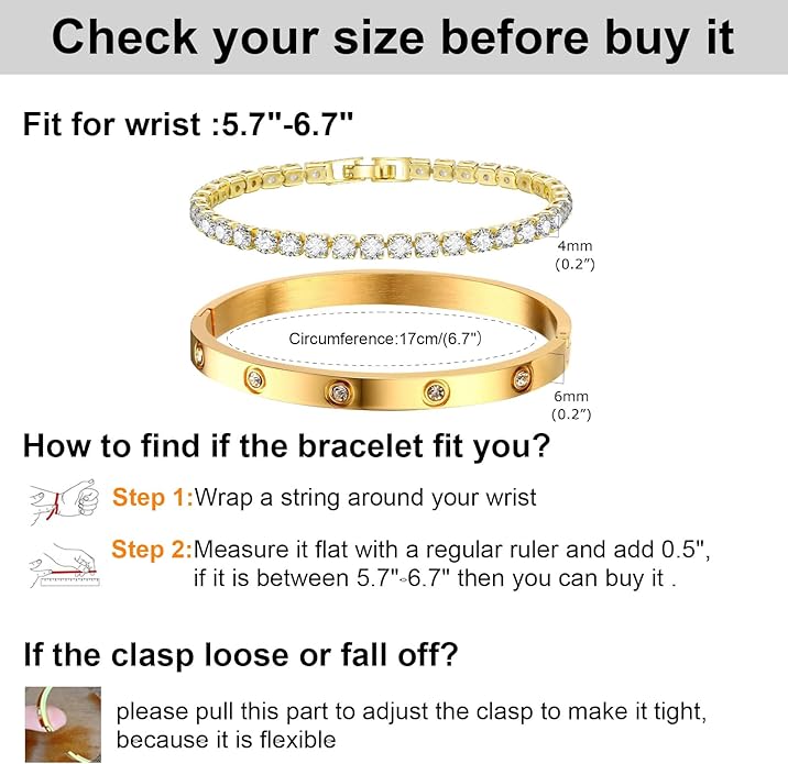 MPRAINBOW Gold Bracelets for Women, 2Pcs 18K Gold Plated Cubic Zirconia Bangle Crystal Friendship Bracelet Jewelry,Wedding Party Christmas Birthday Gifts for Her Girlfriend Sister Daughter
