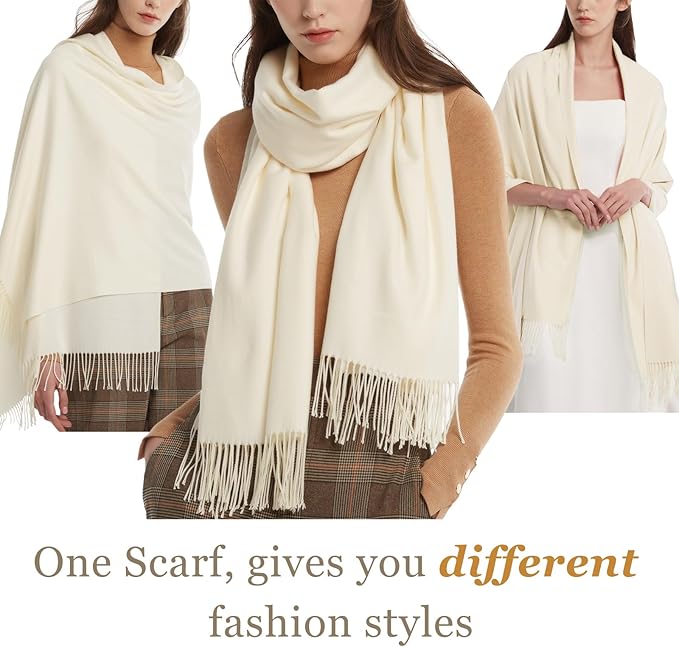 FURTALK Winter Scarf for Women Pashmina Shawl Wraps Soft Warm Fashion Blanket Scarves Gifts