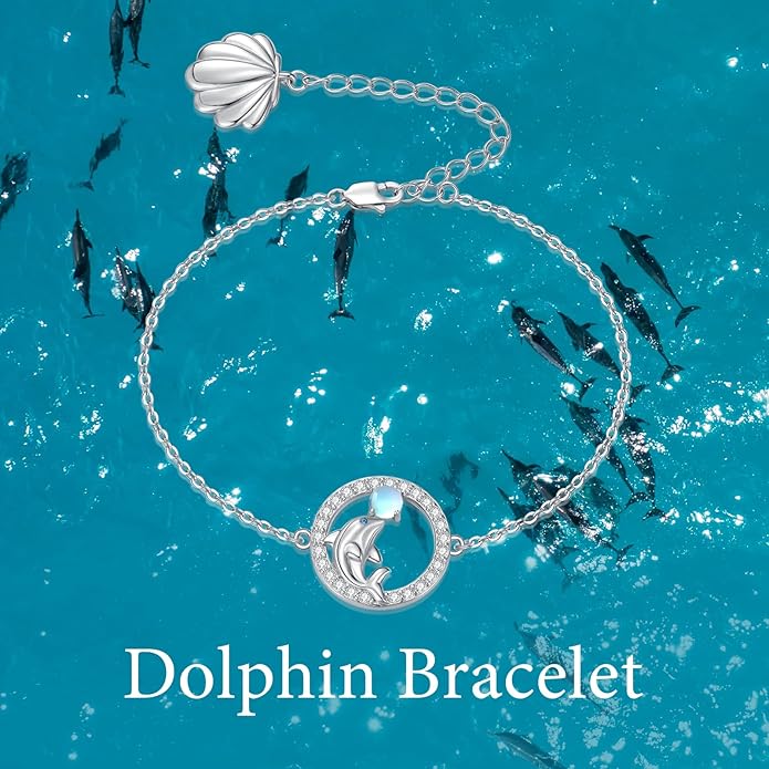 Animal Bracelet for Women 925 Sterling Silver Cat/Dolphin/Turtle/Horse Bracelet Jewelry Gifts