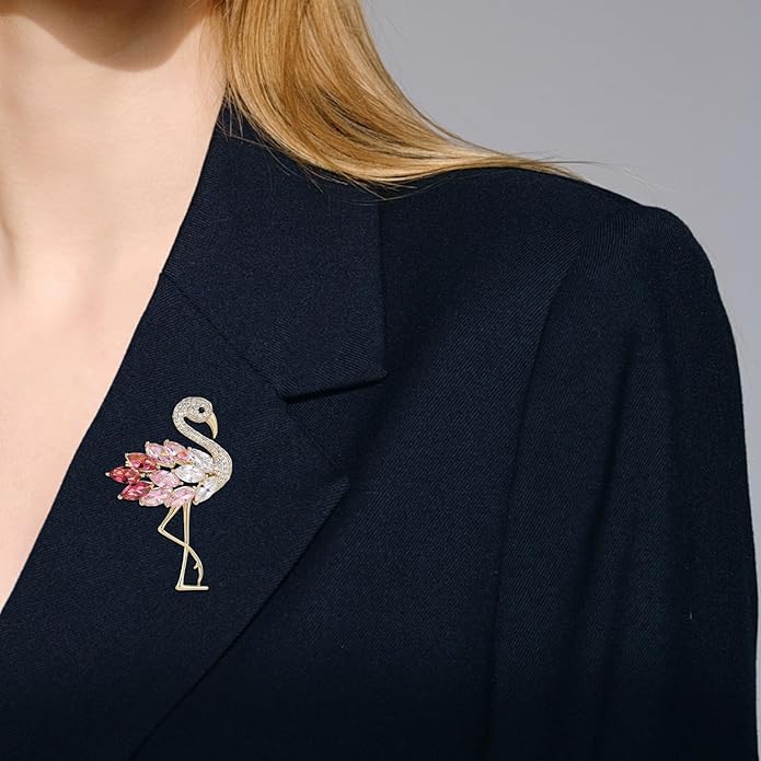 Enamel Brooch Pin For Women Men, Vintage American Flag Crystal Lapel Pin, Christmas Brooch Suit Dress Clips Accessory Gift