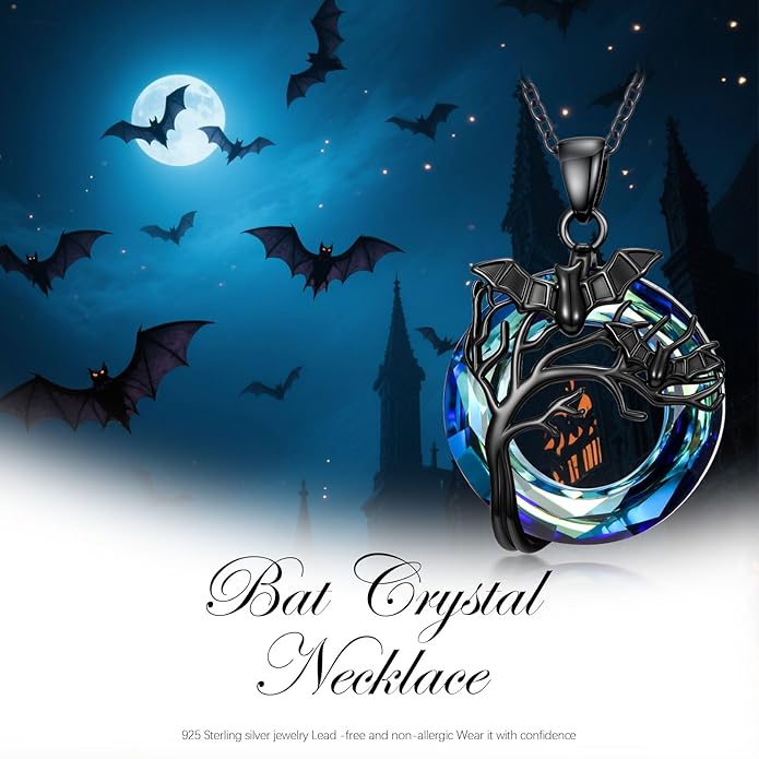 KoyeKei Sterling Silver Halloween Necklace Gothic Jewelry Gifts for Women Men