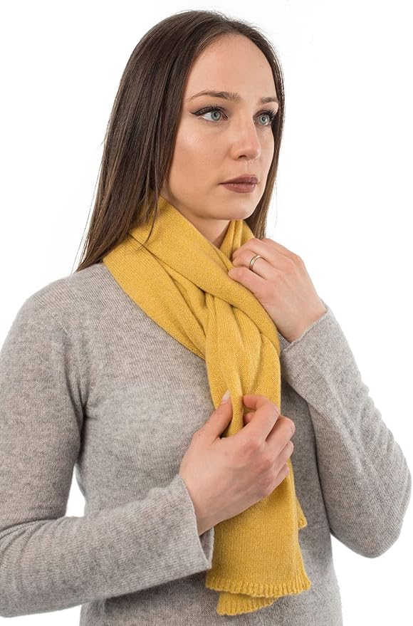 Dalle Piane Cashmere - 100% Cashmere Classic Scarf - Made in Italy - Neck Warmer (12" x 63") - Luxury Gift