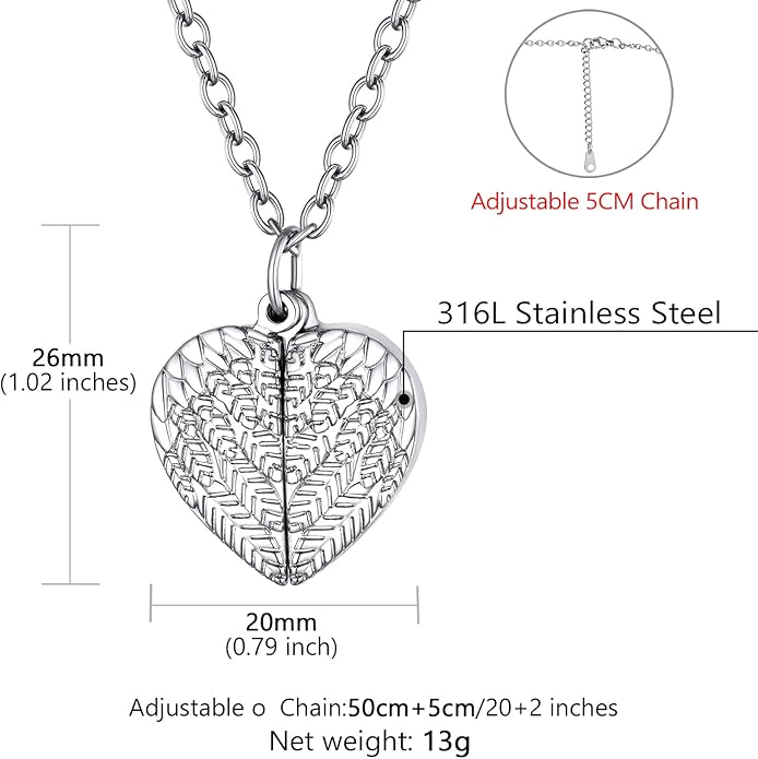 Supcare Locket Necklace That Holds Pictures-Engraved Photo Pendant Custom Jewellery Gifts for Men Women (with Jewellery Gift Box)