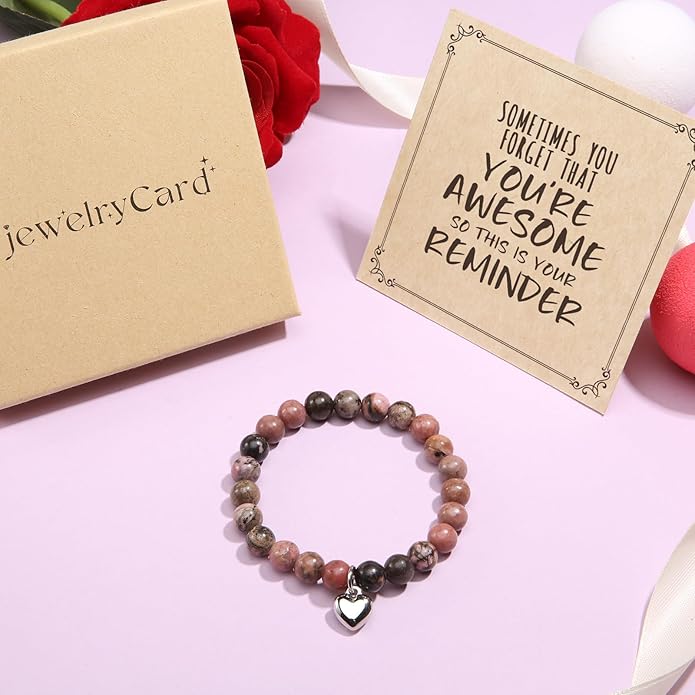 jewelrycard Sometimes You Forget Your Awesome Bracelets for Women, Birthday Christmas Gifts for Women Stocking Stuffers for Teen Girl Gifts Trendy Stuff, Inspirational Jewelry for Women Girls