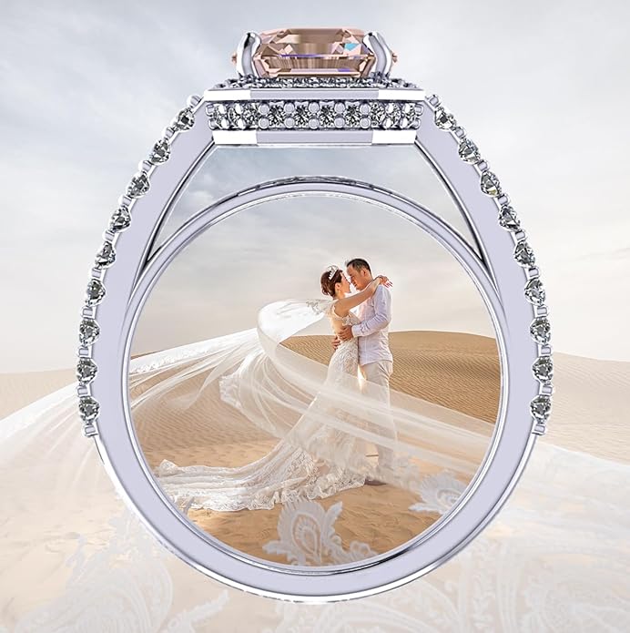 NANA Jewels Sterling Silver Engagement Rings for Women - Choose Simulated Morganite, Citrine, Aquamarine & More