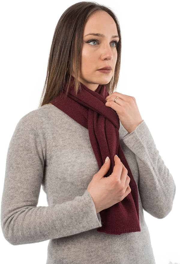 Dalle Piane Cashmere - 100% Cashmere Classic Scarf - Made in Italy - Neck Warmer (12" x 63") - Luxury Gift