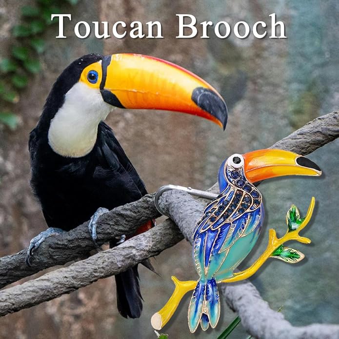 Soumimi Bird Theme Brooch Pin Cute Bird Animal Brooches Accessories Christmas Birthday Gift for Women