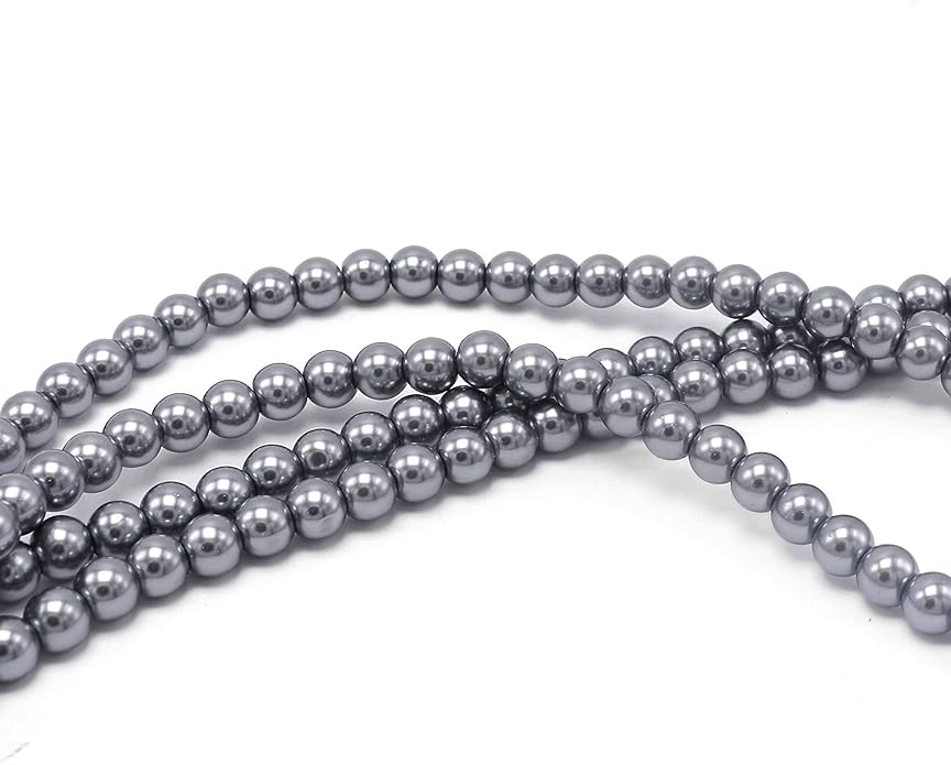 Long Pearl Necklaces for Women Cream White Faux Pearl Strand Layered Necklace Costume Jewelry