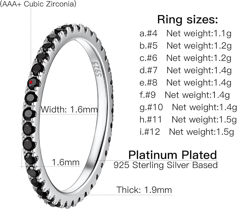 Suplight 925 Sterling Silver Wedding Band Rings, Full Cubic Zirconia Wishbone Ring Love/Lucky Engagement Promise Rings For Women, Size 4-12 (with Gift Box)