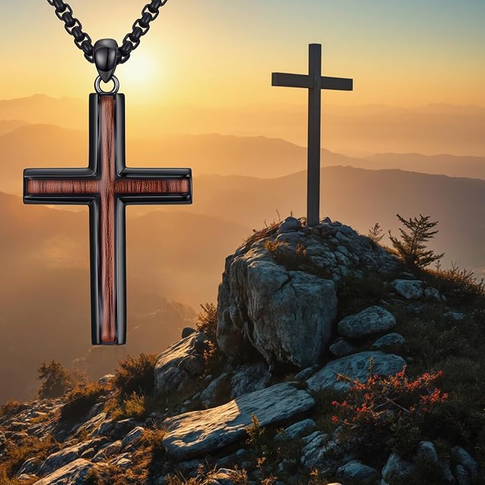 KoyeKei Cross Necklace for Men 925 Sterling Silver Celtic Cross Pendant Christian Jewelry Religious Christmas Gifts for Women