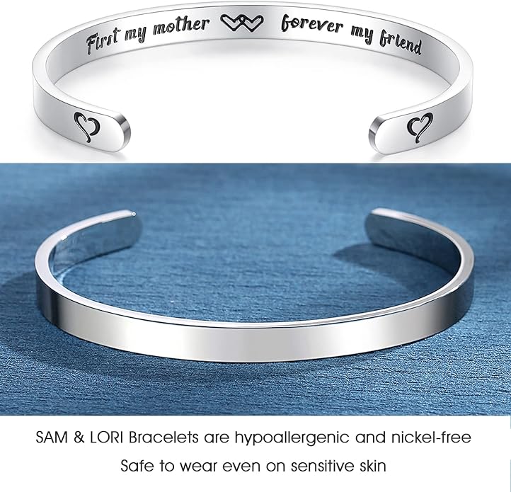 SAM & LORI Personal Bracelets for Teens/Women-Inspirational Jewelry Gifts (Various Designs) for Daughter/Sister/Mom/Friends-Adjustable Bracelet in a Pretty Gift Box