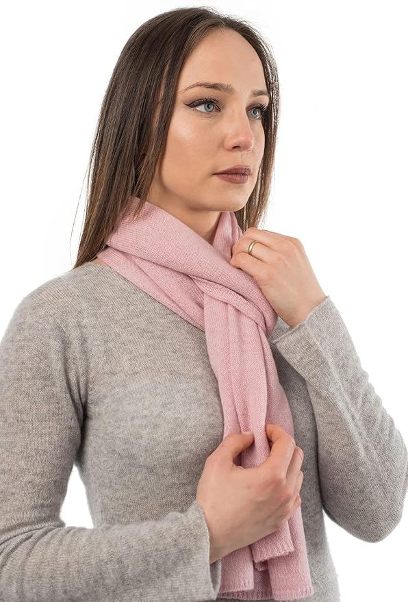 Dalle Piane Cashmere - 100% Cashmere Classic Scarf - Made in Italy - Neck Warmer (12" x 63") - Luxury Gift