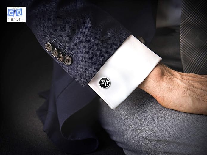 Cuff-Daddy Silver-Tone Smokey Mother of Pearl Honeycomb Cuff Links with Jewelry Presentation Box Storage Travel Box Special Occasions Handmade Cufflinks & Shirt Accessories Business Partnerships