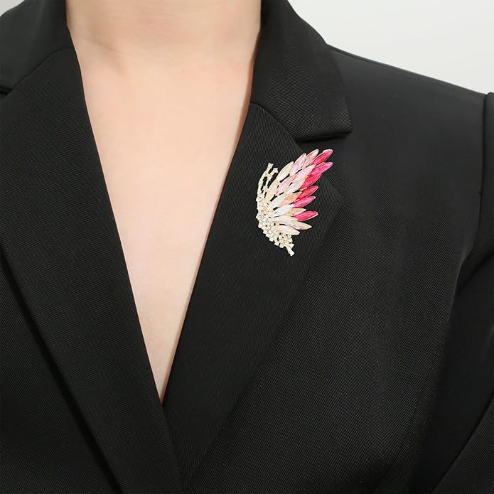 Butterfly Brooch Pins for Women Crystal Rhinestones Elegant Brooches Pins Wedding Jewelry Gift
