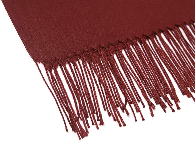 Cindy & Wendy Pashmina Shawls and Wraps Large Scarfs for Women Wedding Party Bridal Long Fashion Solid Shawl Wrap Fringes