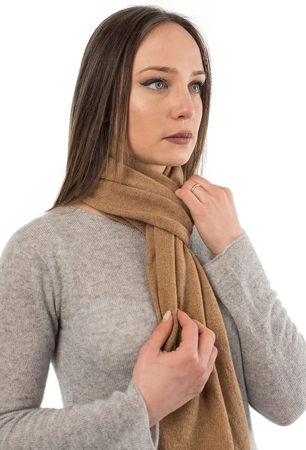 Dalle Piane Cashmere - 100% Cashmere Classic Scarf - Made in Italy - Neck Warmer (12" x 63") - Luxury Gift