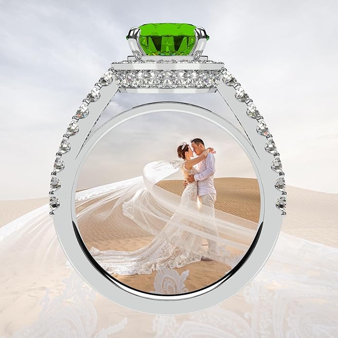 NANA Jewels Sterling Silver Engagement Rings for Women - Choose Simulated Morganite, Citrine, Aquamarine & More