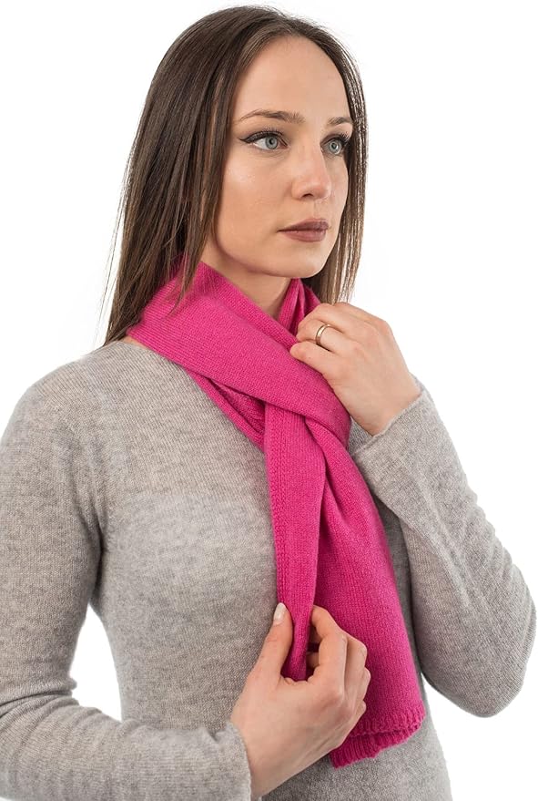 Dalle Piane Cashmere - 100% Cashmere Classic Scarf - Made in Italy - Neck Warmer (12" x 63") - Luxury Gift