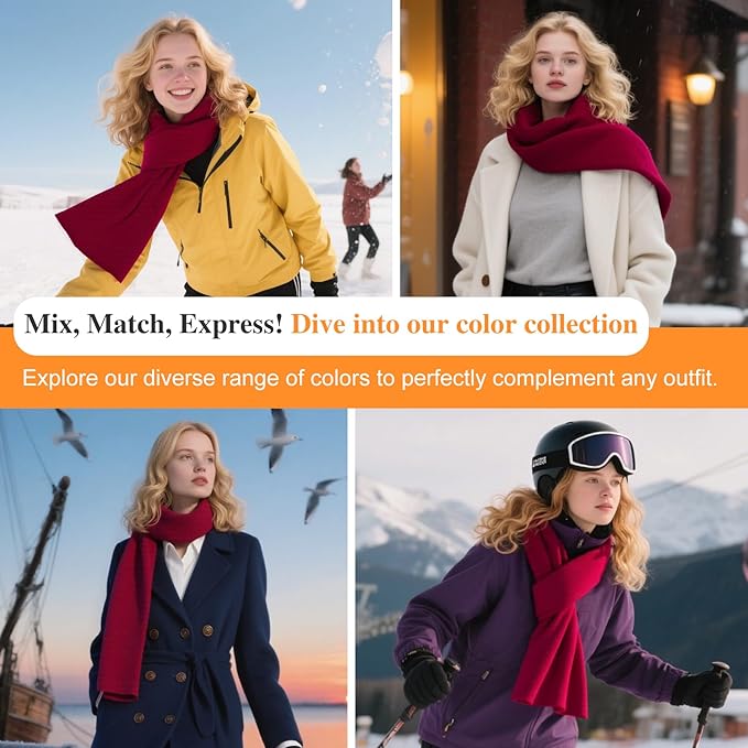NUOHEMULE Luxury 100% Cashmere Scarf for Women & Men, 59''x10'' Extra Warm Winter Scarf, Blanket Scarves in Premium Gift Box