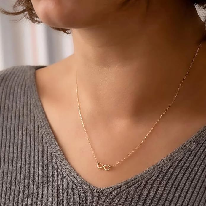 Gold Necklace for Women-14k Gold Plated Infinity Necklace Star Of David Necklace Evil Eye Cross Pendants Heart Dainty Gold Necklace For Women