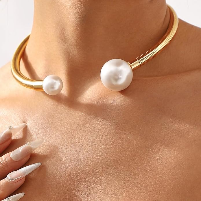 Punk Dripping Water-drop Choker Necklace for Women,Thick Drippy Chain Liquid Metal Collar Necklace Rocker Hip-hop Necklace Cool Metallic Unique Funky Statament Grunge Jewelry