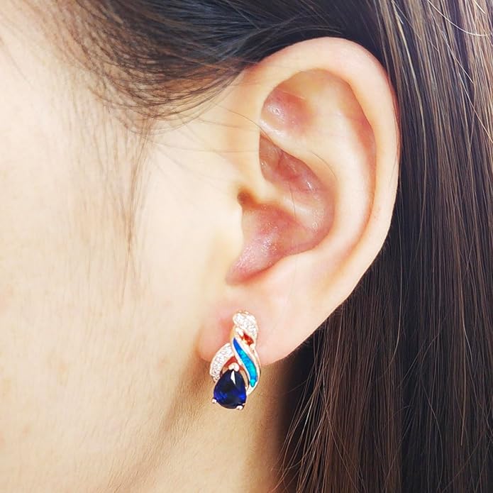 Hermosa Jewelry Sets Australian Created Opal Necklace Earrings Mother's Day Gifts Jewelry for Mom