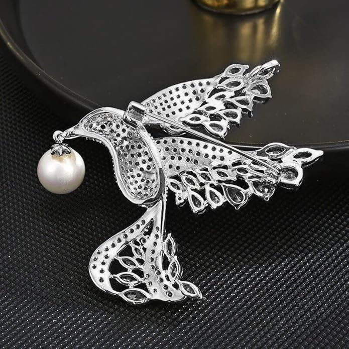 Animal Brooch Insect Bird Brooches Pearl Rhinestone Crystal Brooch 18k Gold-Plated Lapel Pins Jewelry Gifts Birthday Gifts for Women Men