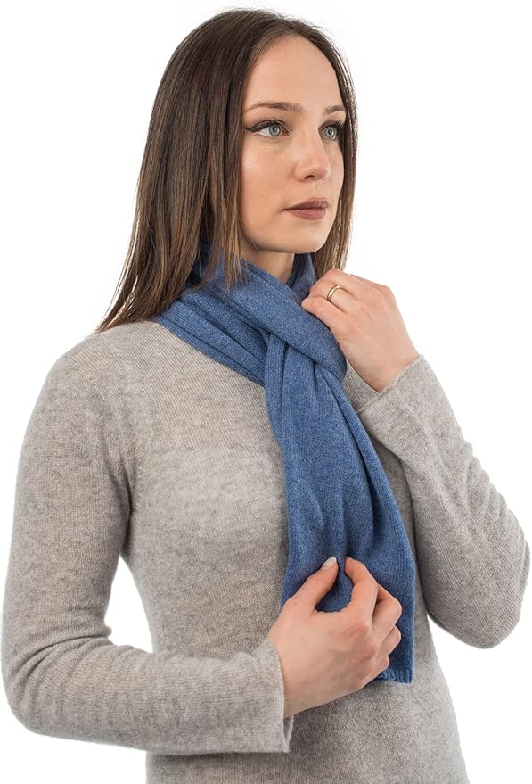 Dalle Piane Cashmere - 100% Cashmere Classic Scarf - Made in Italy - Neck Warmer (12" x 63") - Luxury Gift