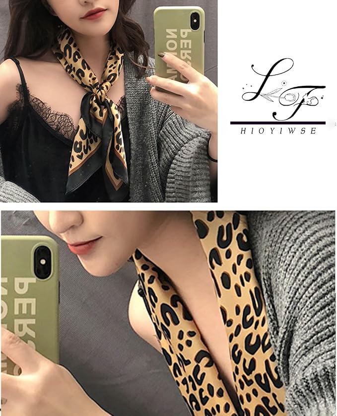 Hioyiwse Satin Bandanas Head Scarf For Women Hair Scarves Accessories Lightweight Fashion Wrap Neck Silk Sleeping Headscarf