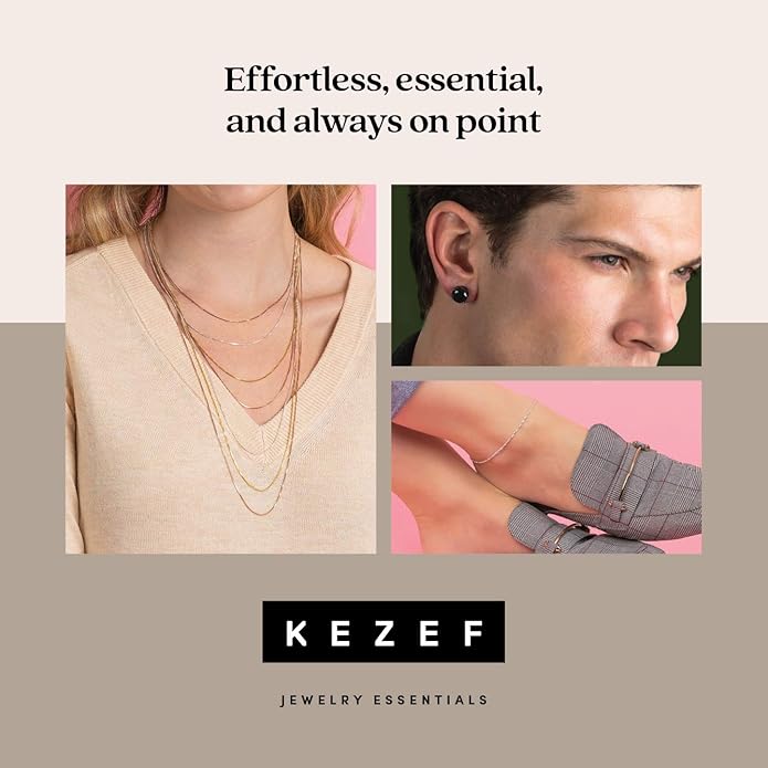 KEZEF 1mm 925 Sterling Silver Necklace for Women | 16-36 inch long Silver, 18k Gold, Rose Gold Necklaces for Women - Made In Italy Real Cable Chain Jewelry | Dainty cadena de plata s925 para mujer